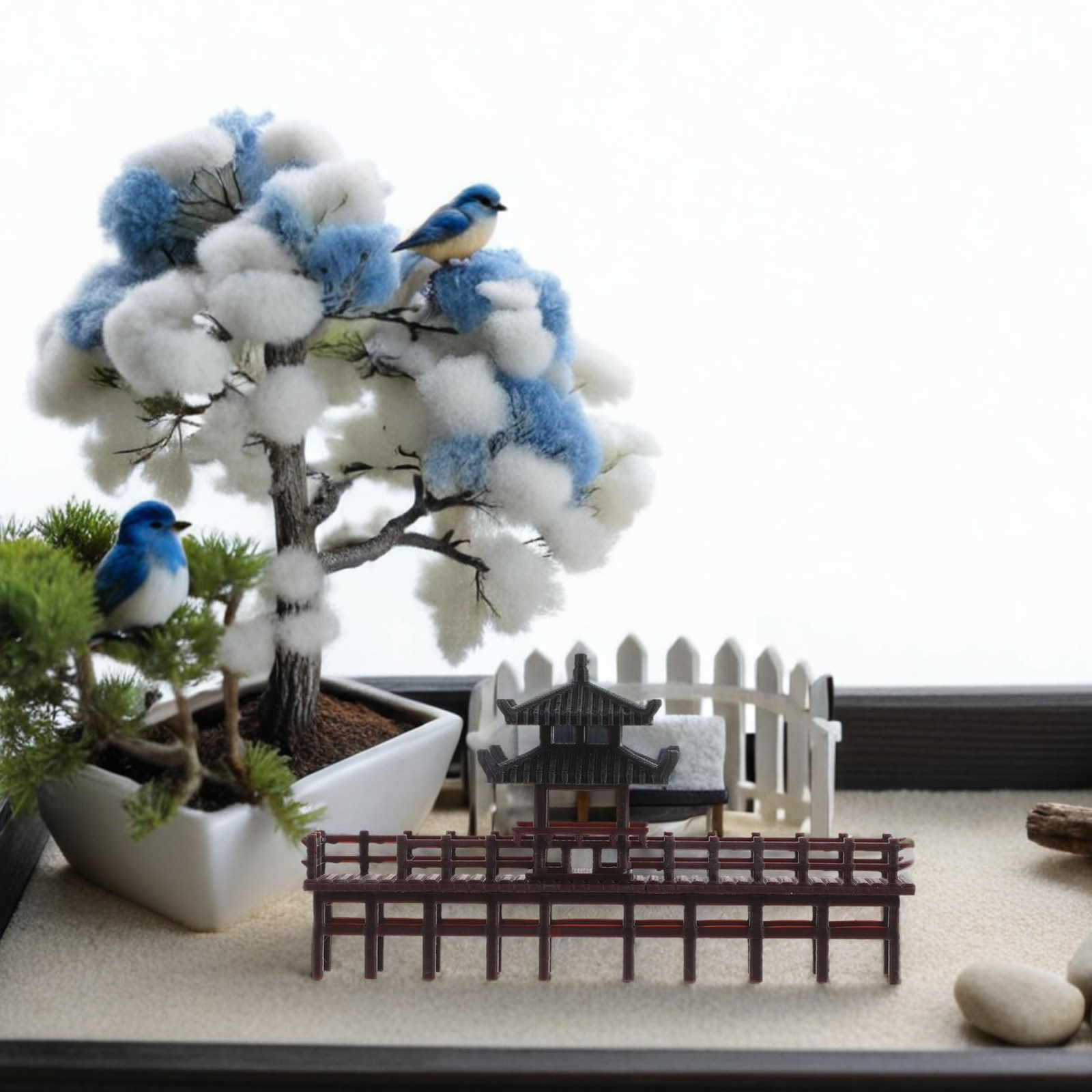 Miniature Chinese Pavilion Bri - огляд і ціна Bonsai Garden Landscape Design