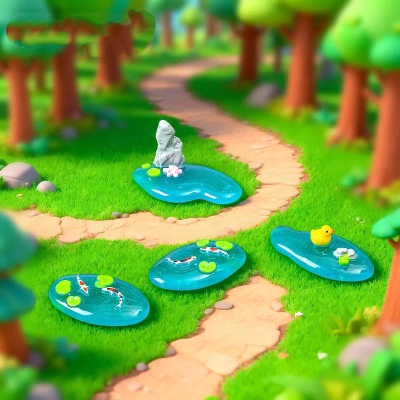 【S】Mini Resin Pond Ornaments W - огляд і ціна Bonsai Garden With Koi Pond