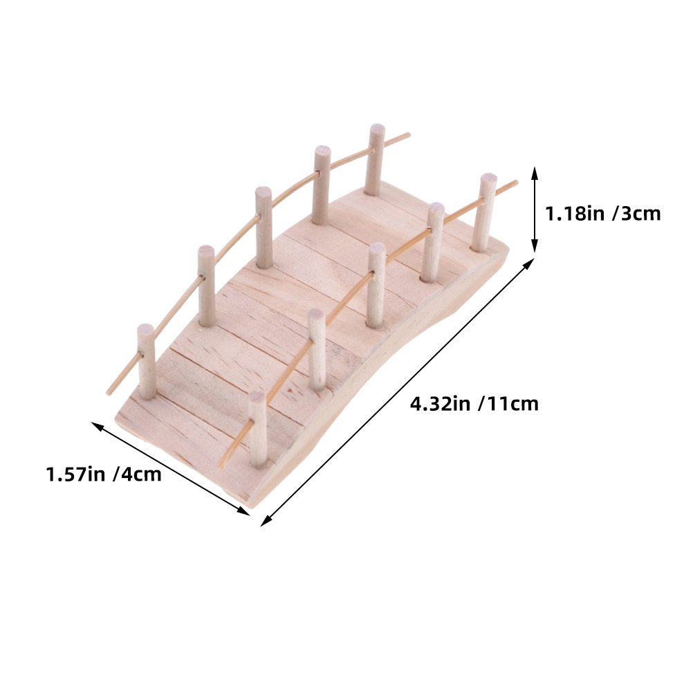 2Pcs Mini Wooden Arch Bridge V - огляд і ціна Bonsai Garden Landscape Design