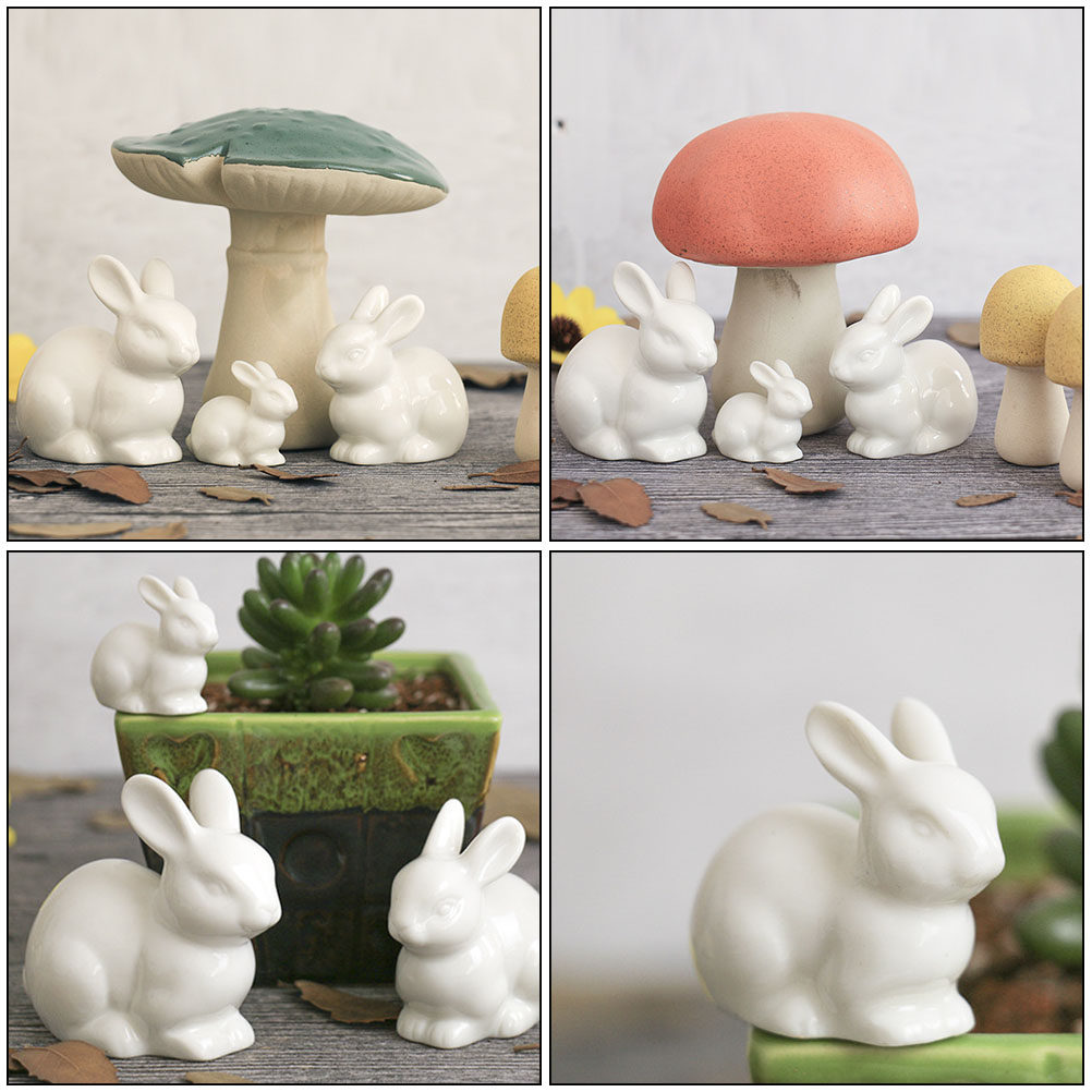 5Pcs Small Ceramic Rabbit Deco - огляд і ціна Bonsai Garden Landscape Design